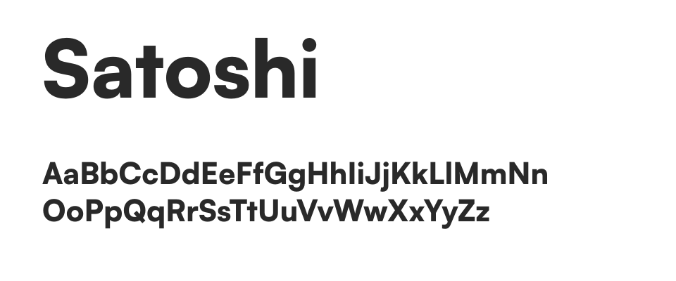 satoshi font
