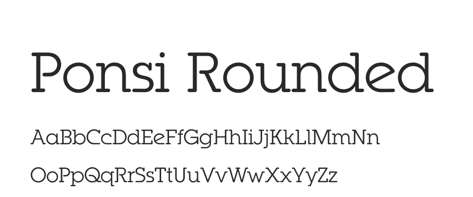 ponsi rounded free font
