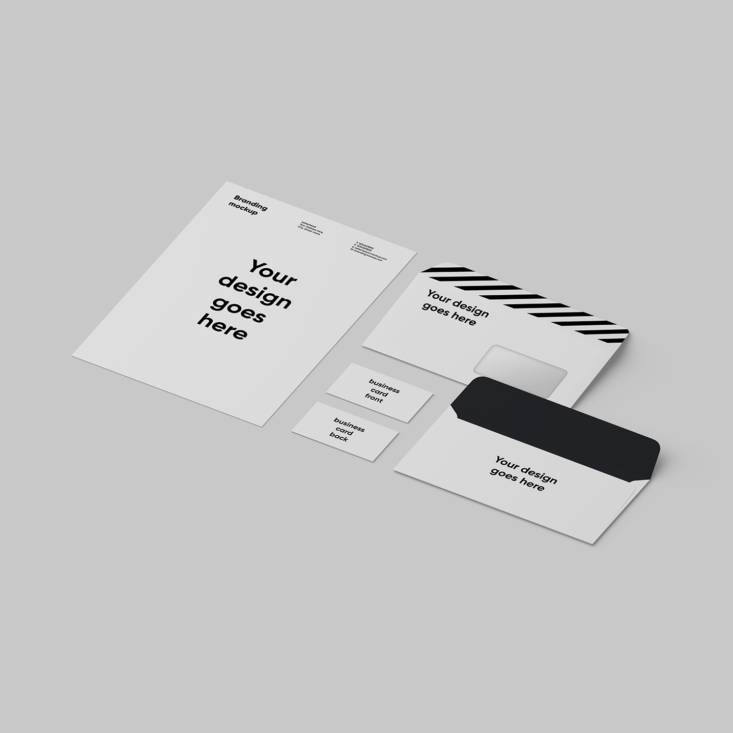 basic branding stationery mockup