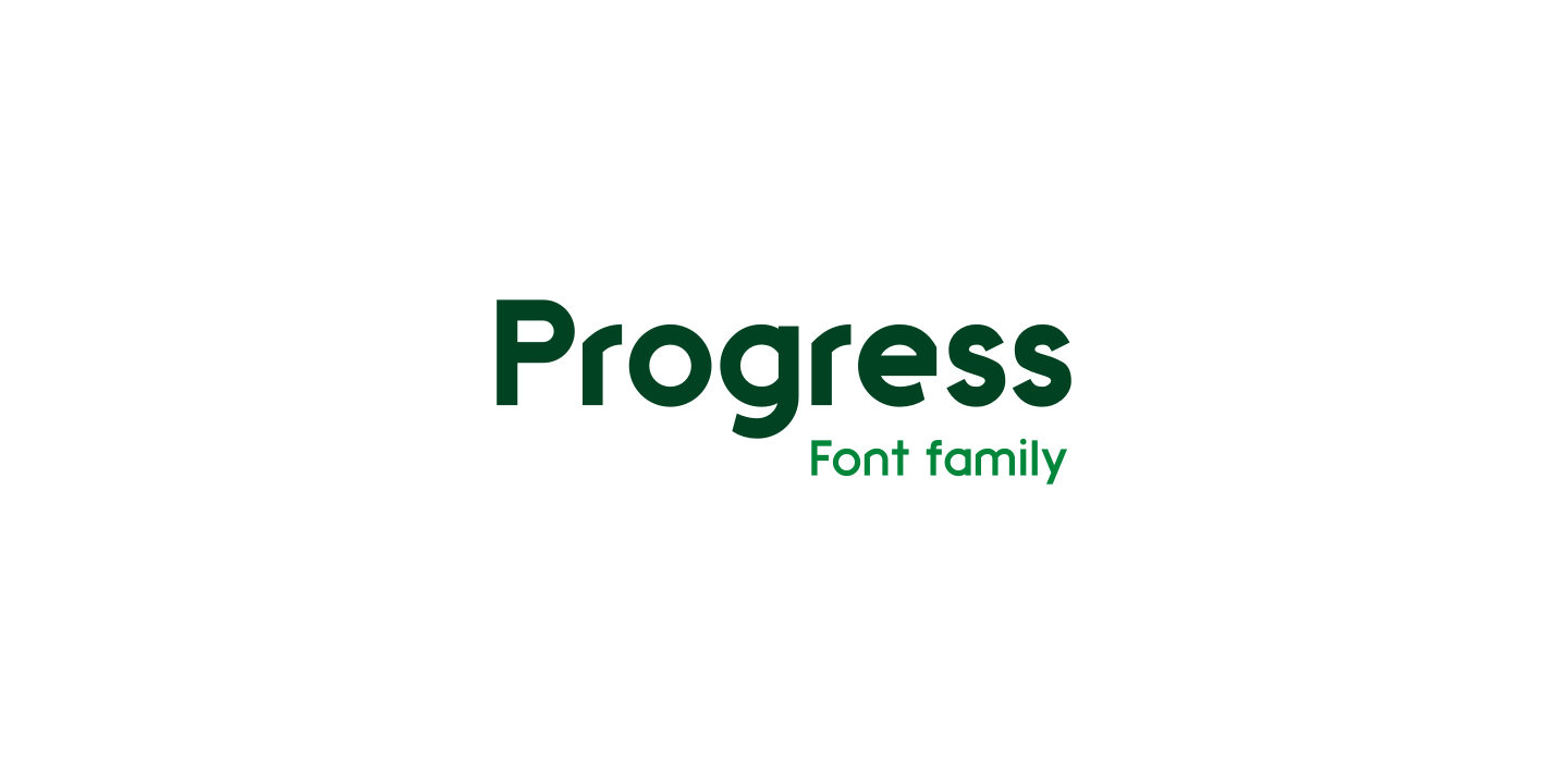 progress font family