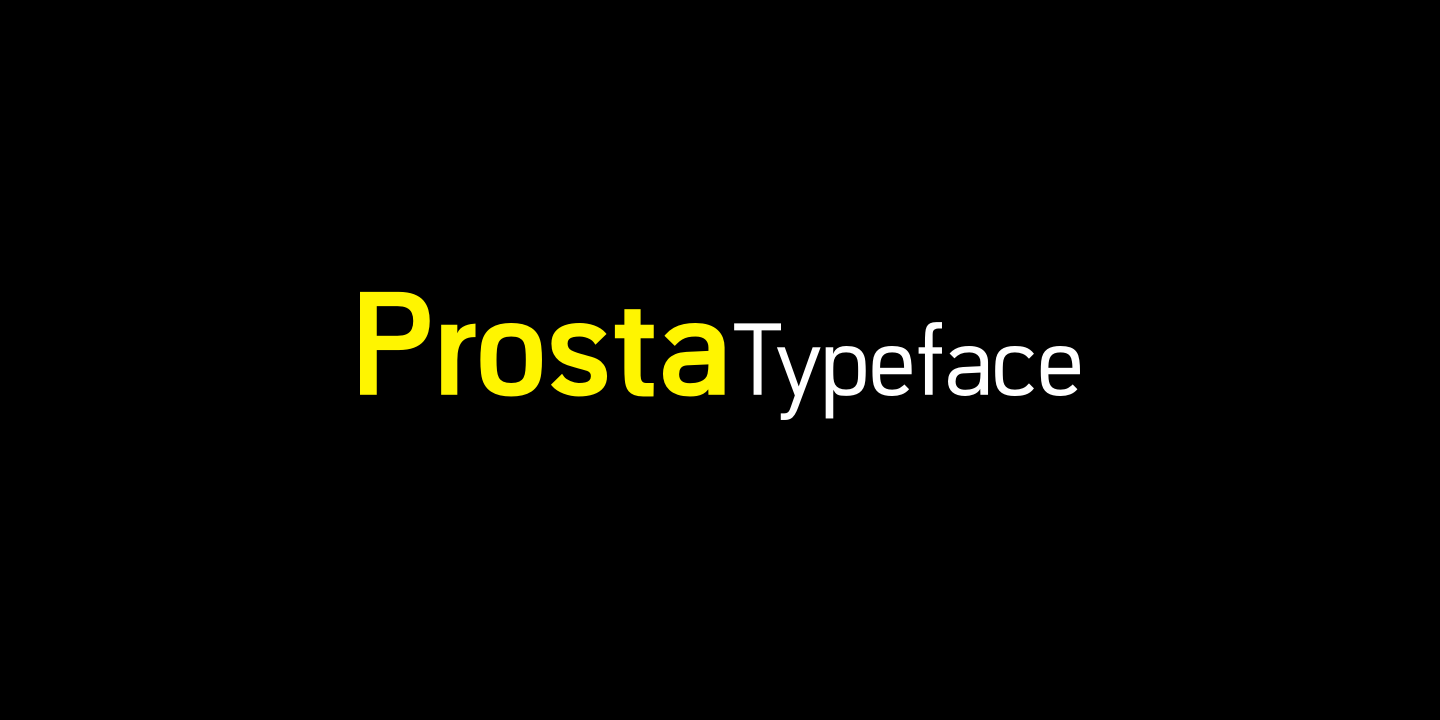 prosta typeface